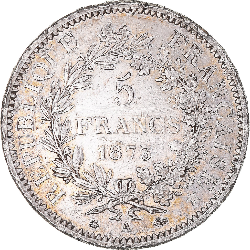 Coin, France, Hercule, 5 Francs, 1873, Paris, EF(40-45), Silver, KM:820.1