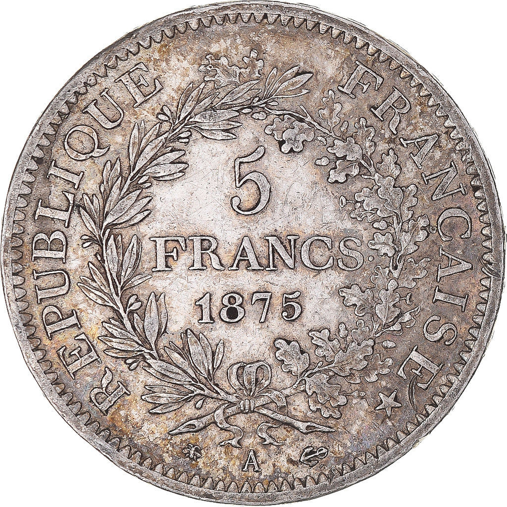 Monnaie, France, Hercule, 5 Francs, 1875, Paris, TTB+, Argent, Gadoury:745a
