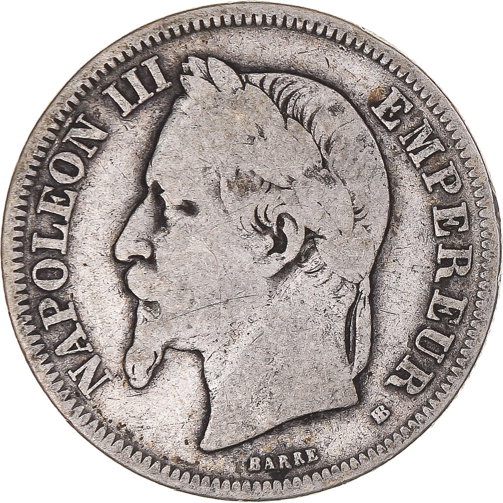 Coin, France, Napoleon III, 2 Francs, 1866, Strasbourg, VF(20-25), Silver