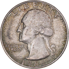Coin, United States, Washington, Quarter, 1964, Denver, AU(50-53), Silver