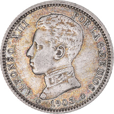 Moneda, España, Alfonso XIII, Peseta, 1903, Madrid, MBC, Plata, KM:721