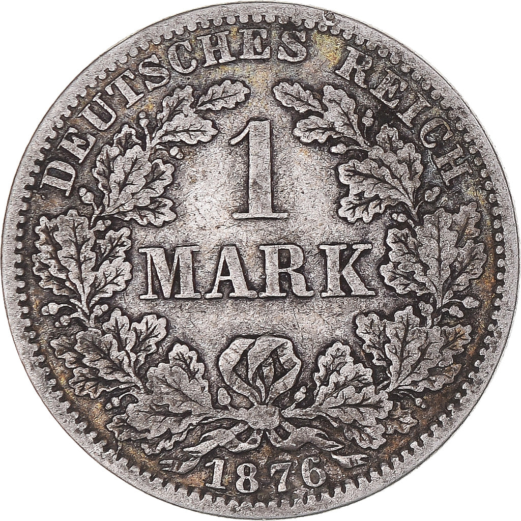 Coin, GERMANY - EMPIRE, Wilhelm I, Mark, 1876, Berlin, VF(20-25), Silver, KM:7