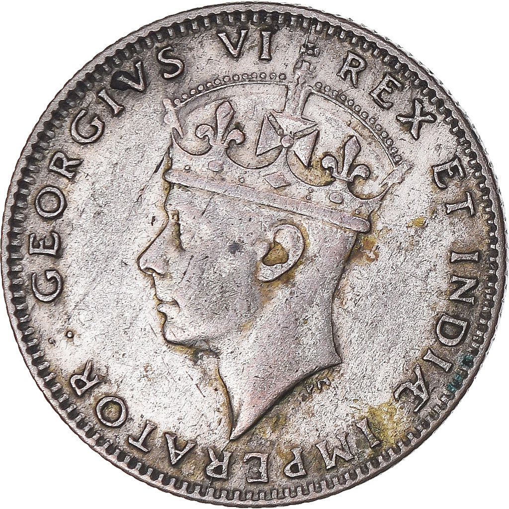 Monnaie, Afrique Orientale, George VI, 50 Cents, 1943, TTB+, Argent, KM:27