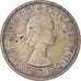 Moneda, Australia, Elizabeth II, Florin, 1956, Melbourne, MBC+, Plata, KM:60