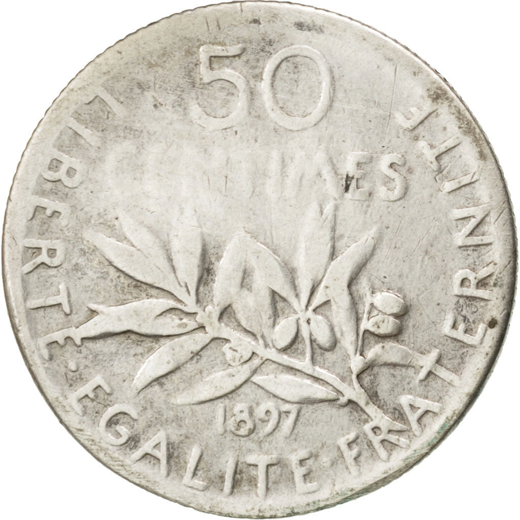 IIIème République, 50 Centimes Semeuse 1897, KM 854