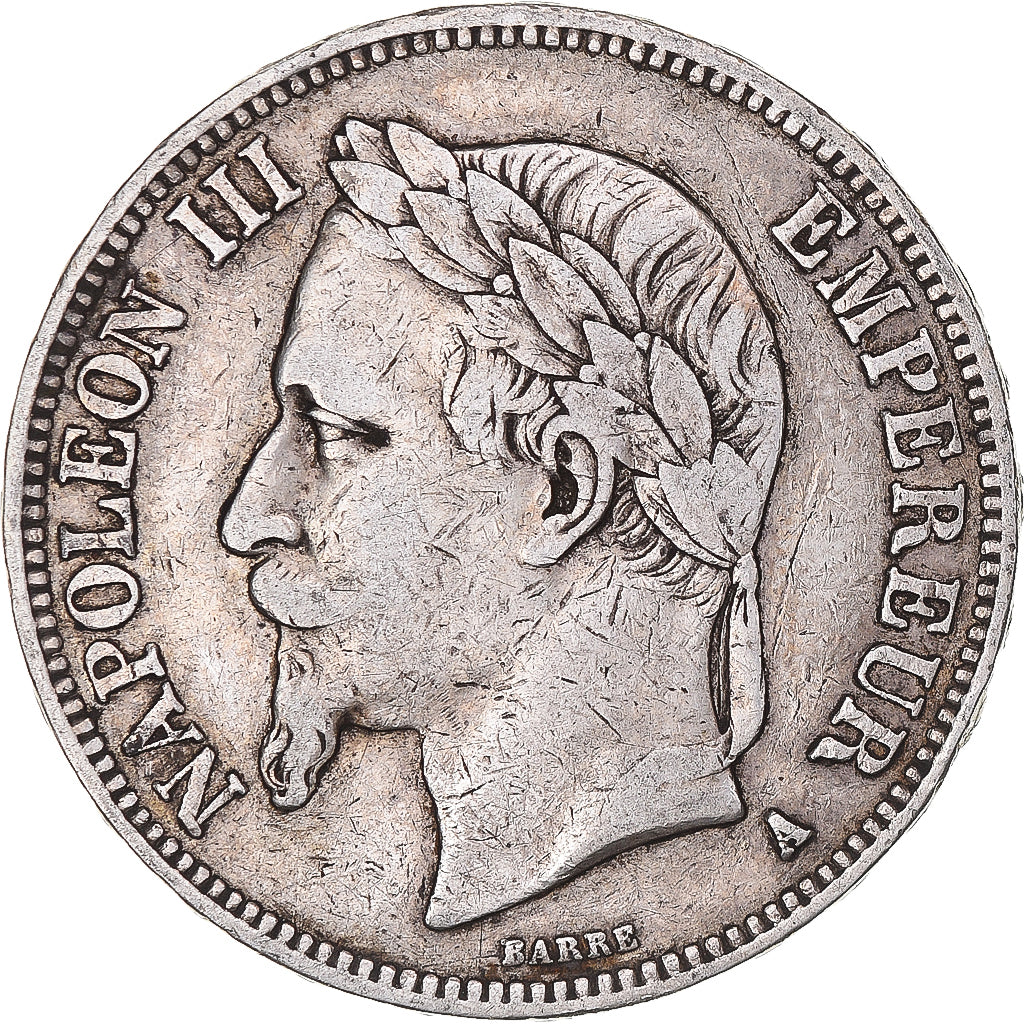 Monnaie, France, Napoleon III, 5 Francs, 1868, Paris, TB+, Argent, Gadoury:739