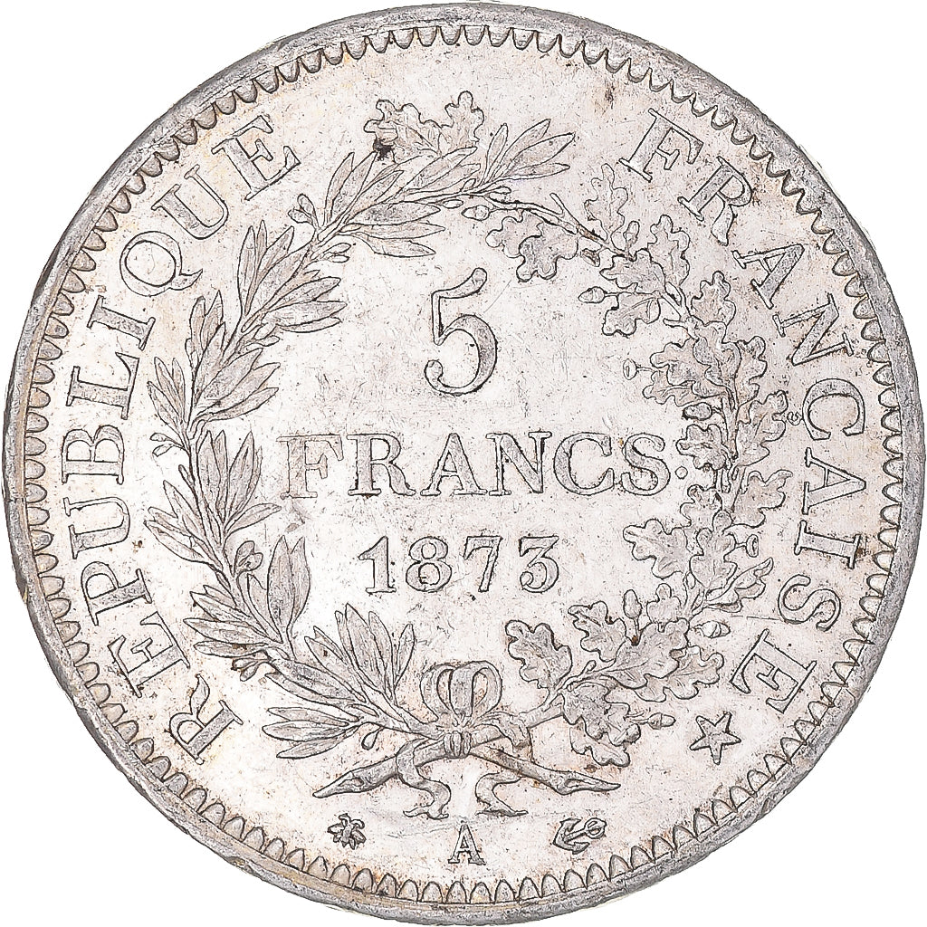 Coin, France, Hercule, 5 Francs, 1873, Paris, AU(50-53), Silver, KM:820.1