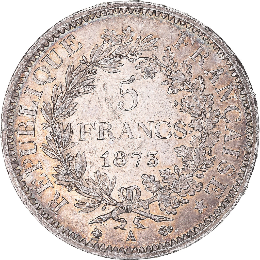 Coin, France, Hercule, 5 Francs, 1873, Paris, AU(50-53), Silver, KM:820.1