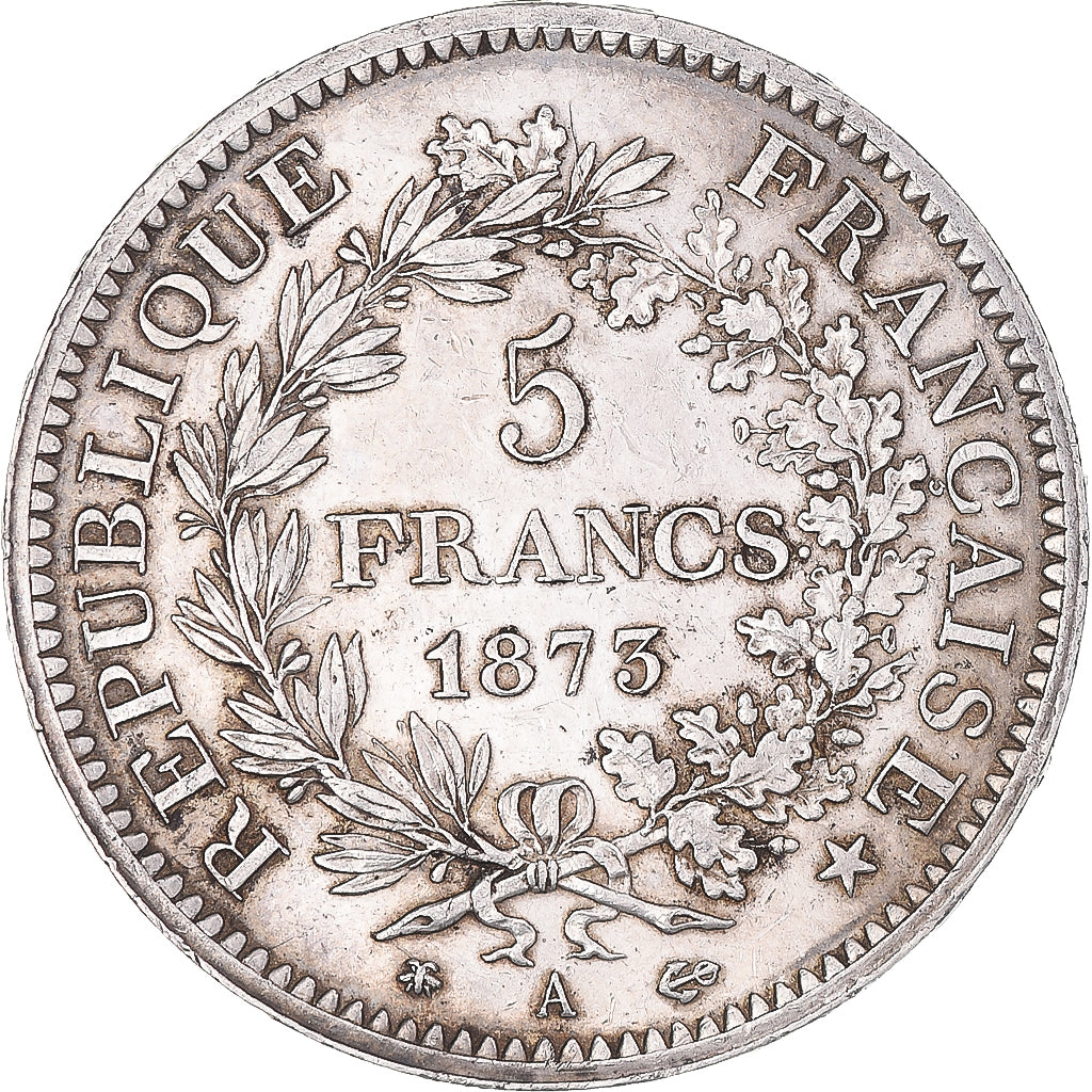 Coin, France, Hercule, 5 Francs, 1873, Paris, AU(50-53), Silver, KM:820.1