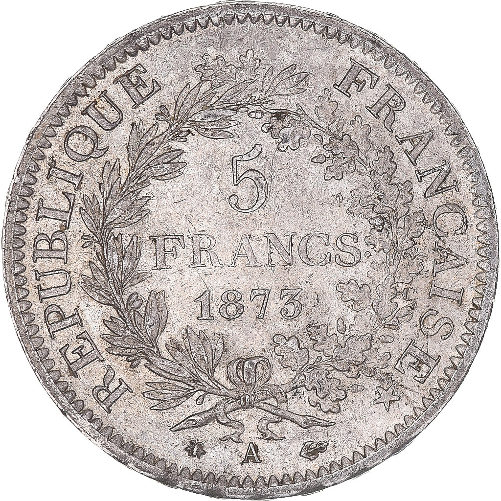 Coin, France, Hercule, 5 Francs, 1873, Paris, AU(55-58), Silver, KM:820.1