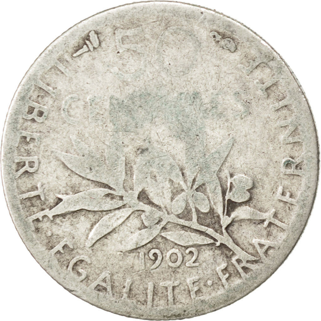 Münze, Frankreich, Semeuse, 50 Centimes, 1902, SGE+, Silber, KM:854