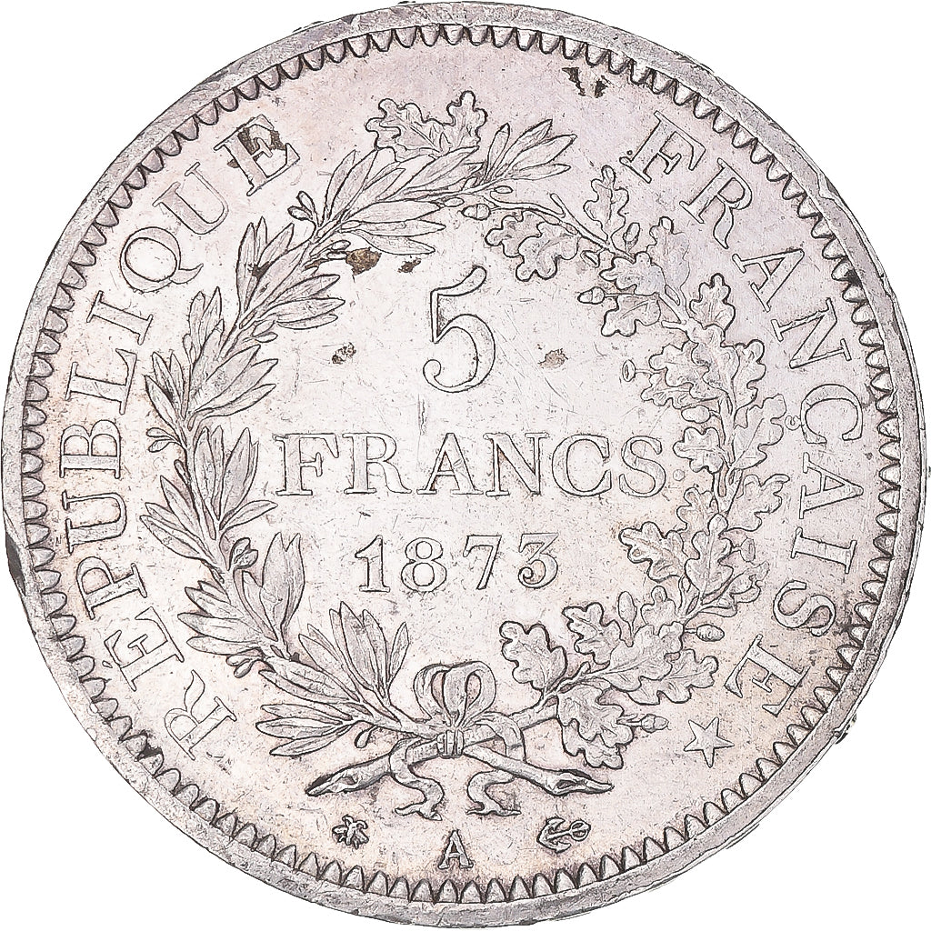Coin, France, Hercule, 5 Francs, 1873, Paris, AU(55-58), Silver, KM:820.1