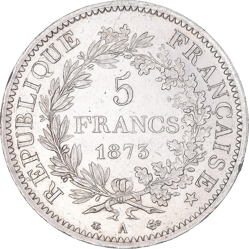 Coin, France, Hercule, 5 Francs, 1873, Paris, AU(55-58), Silver, KM:820.1