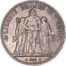 Moneta, Francia, Hercule, 5 Francs, 1876, Paris, BB, Argento, KM:820.1