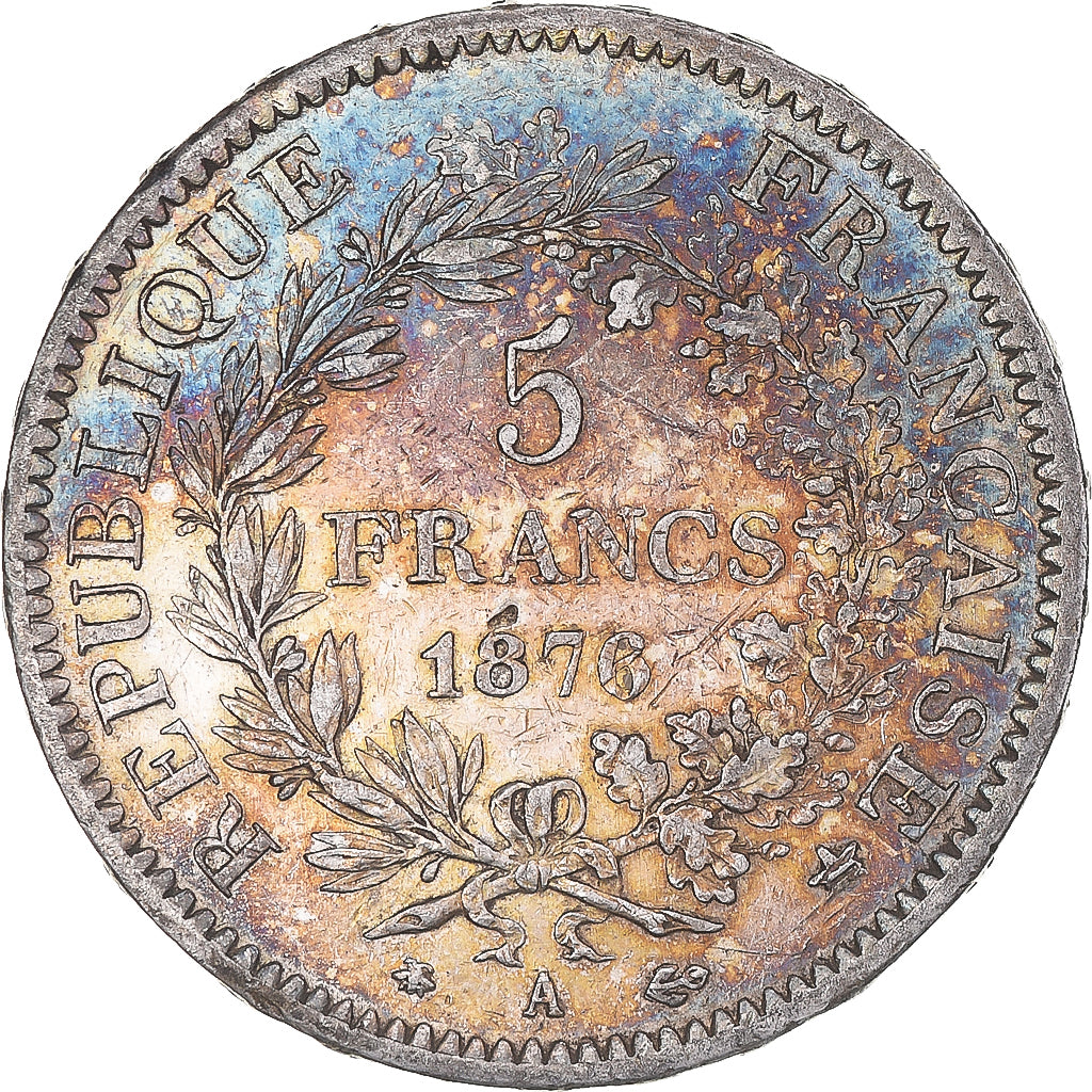 Monnaie, France, Hercule, 5 Francs, 1876, Paris, TTB, Argent, KM:820.1