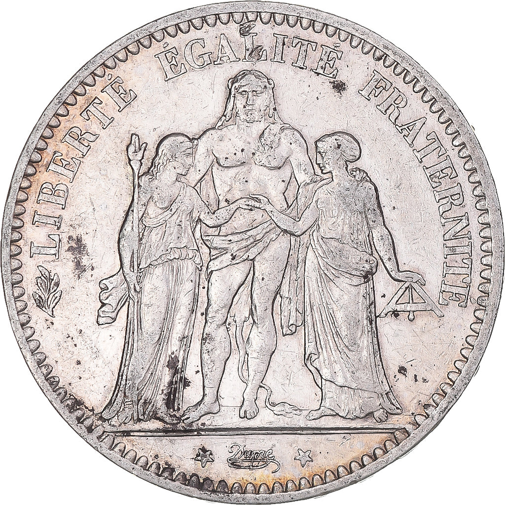 Coin, France, Hercule, 5 Francs, 1876, Paris, EF(40-45), Silver, KM:820.1