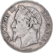 Coin, France, Napoléon III, 5 Francs, 1867, Strasbourg, EF(40-45), Silver