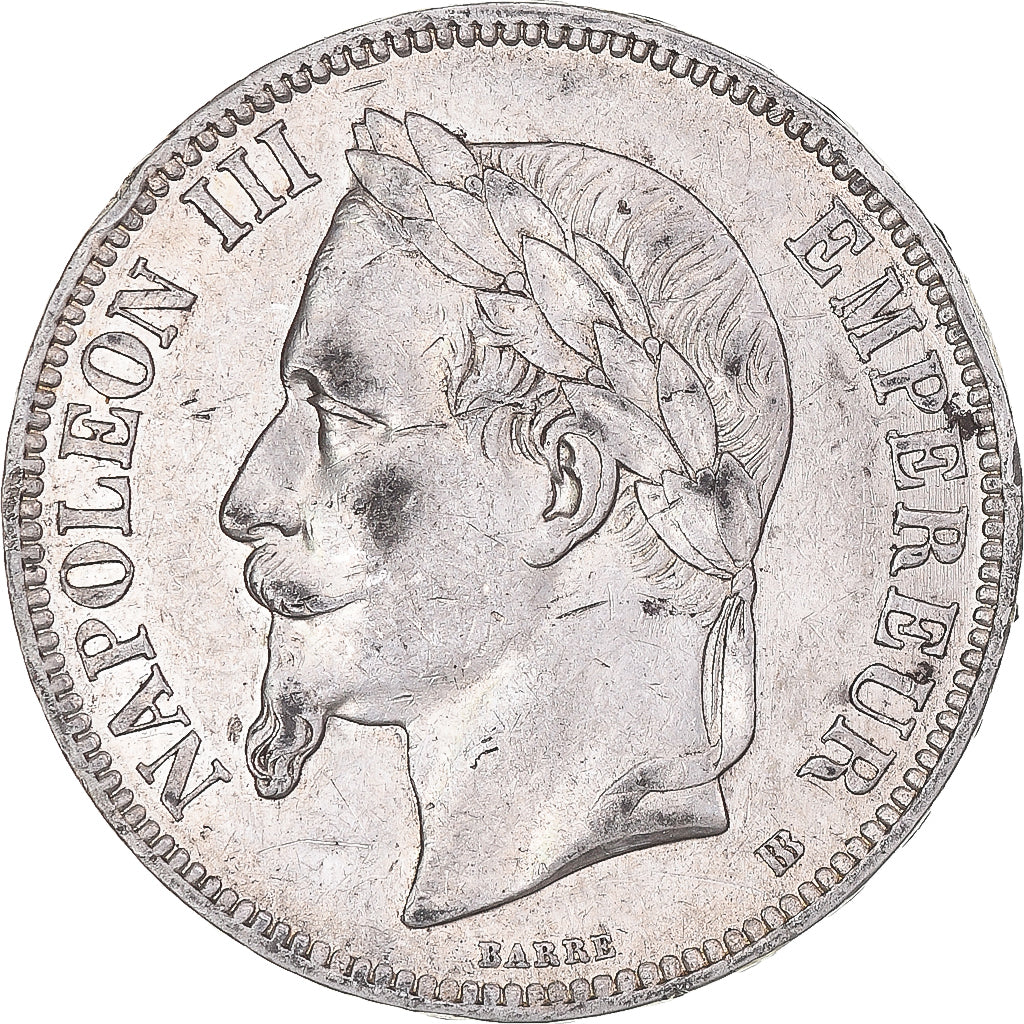Monnaie, France, Napoléon III, 5 Francs, 1867, Strasbourg, TTB+, Argent