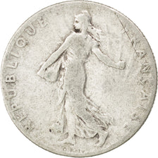 Moneda, Francia, Semeuse, 50 Centimes, 1905, BC+, Plata, KM:854, Gadoury:420