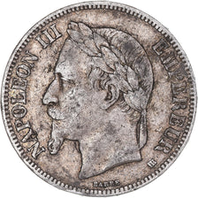 Munten, Frankrijk, Napoleon III, 5 Francs, 1868, Strasbourg, FR+, Zilver