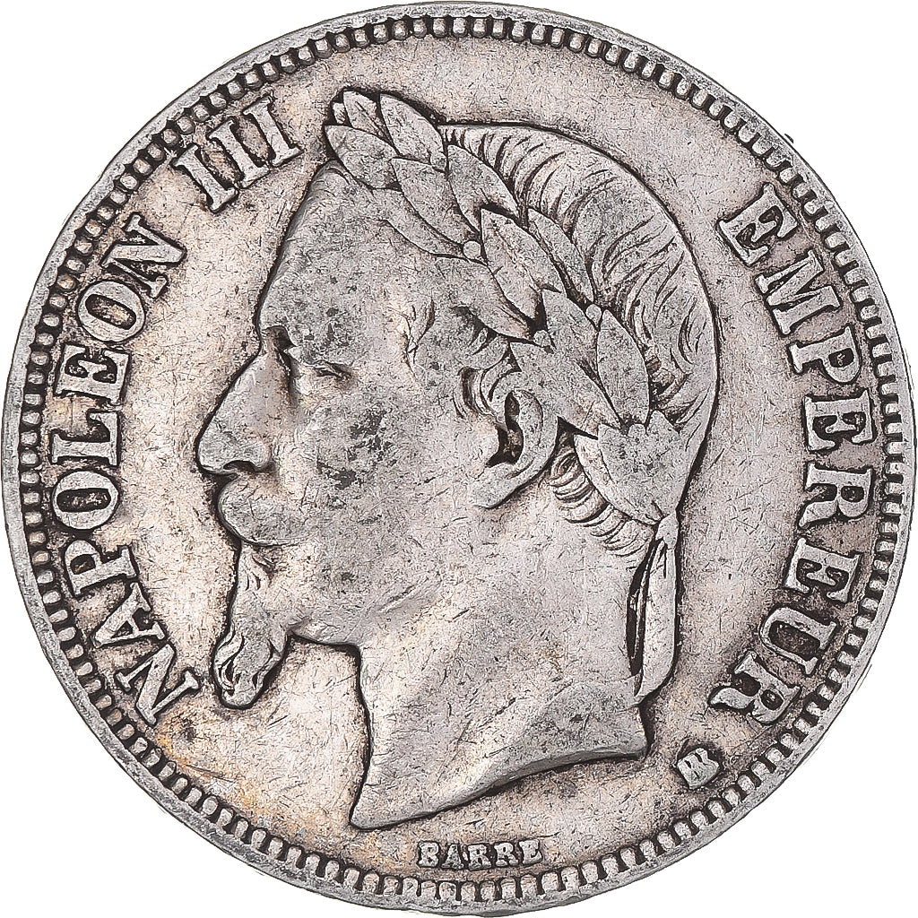 Coin, France, Napoleon III, 5 Francs, 1868, Strasbourg, VF(30-35), Silver