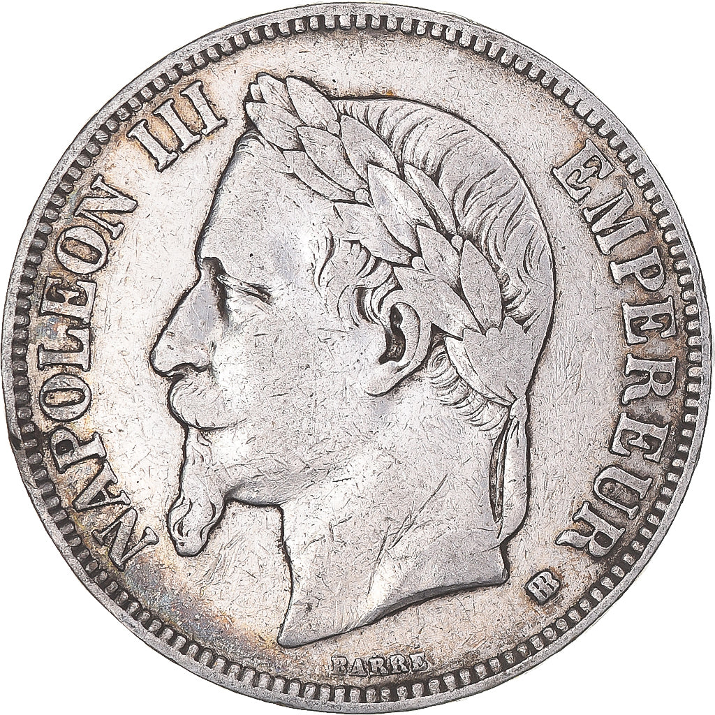 Coin, France, Napoleon III, 5 Francs, 1868, Strasbourg, VF(20-25), Silver