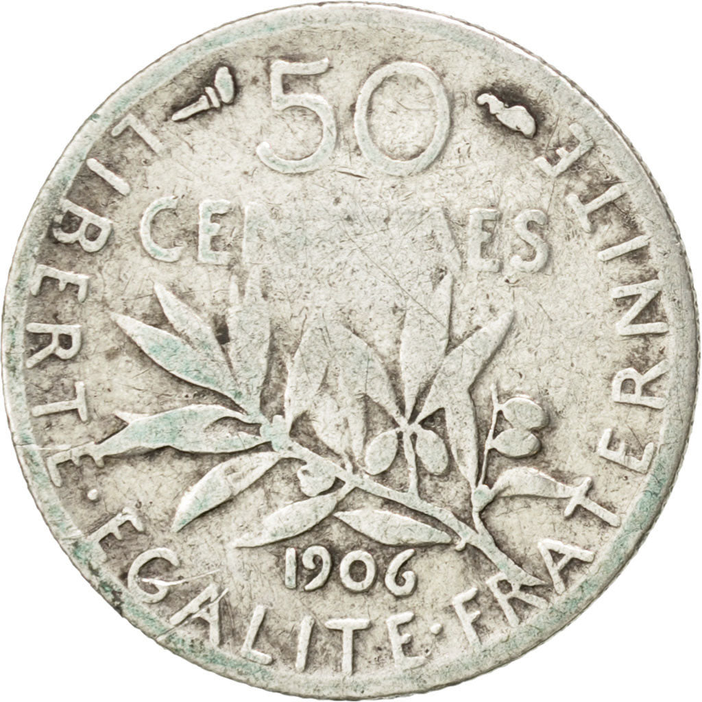 IIIème République, 50 Centimes Semeuse 1906, KM 854
