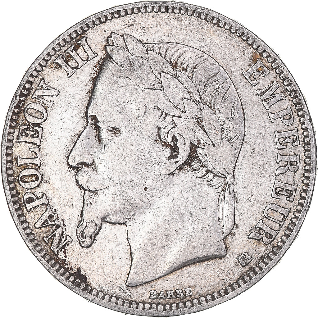 Coin, France, Napoleon III, 5 Francs, 1868, Strasbourg, VF(20-25), Silver
