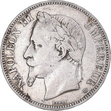 Coin, France, Napoleon III, 5 Francs, 1868, Strasbourg, VF(20-25), Silver