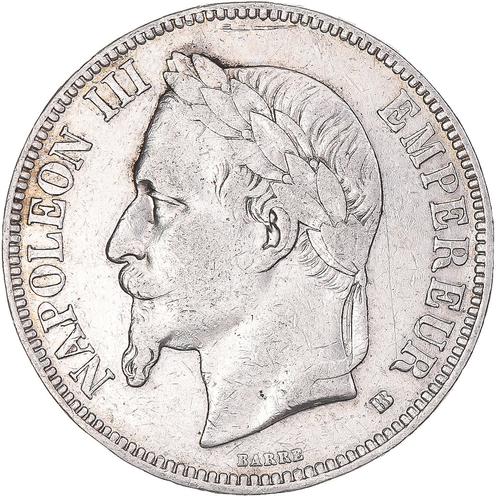 Coin, France, Napoleon III, 5 Francs, 1868, Strasbourg, VF(20-25), Silver