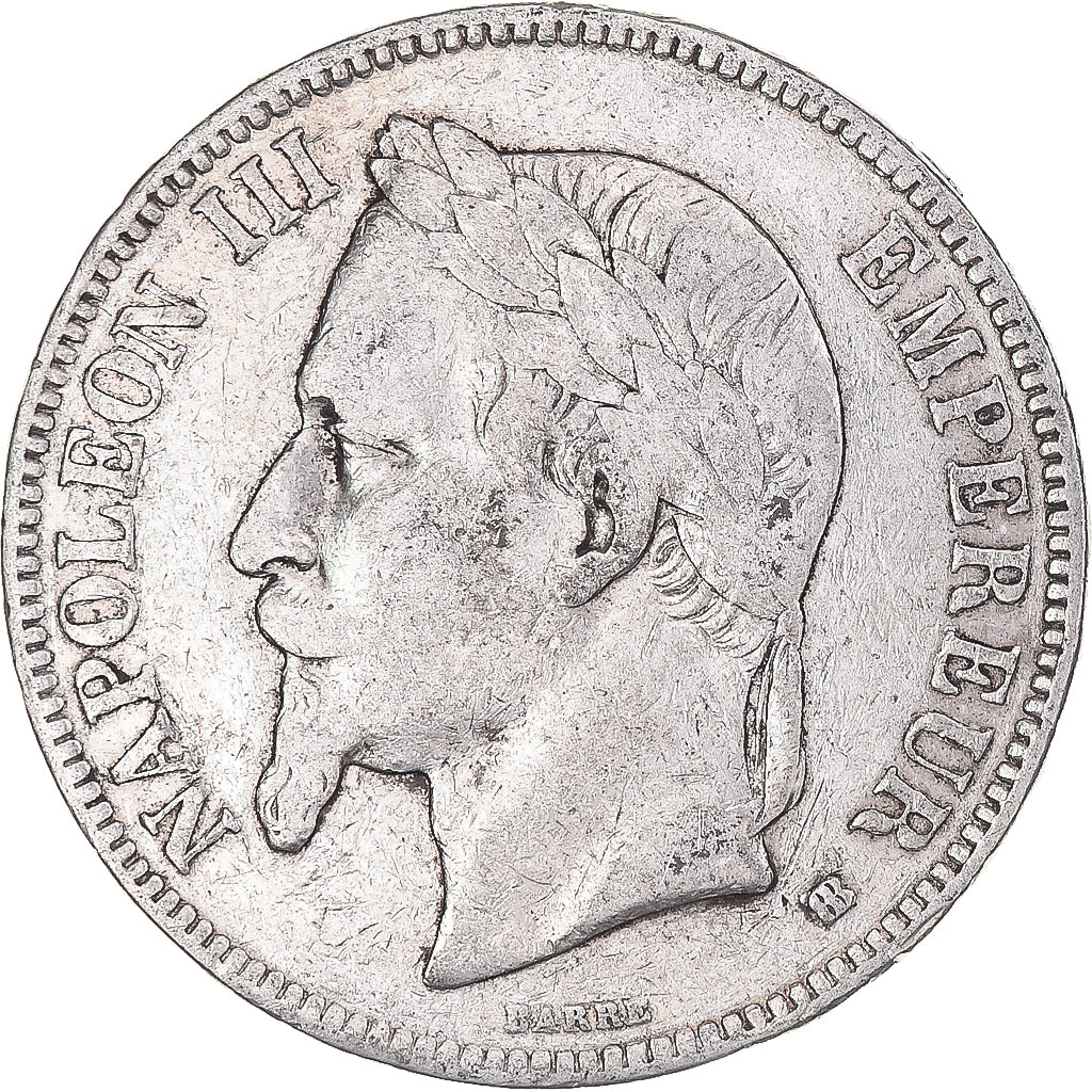 Coin, France, Napoleon III, 5 Francs, 1868, Strasbourg, VF(20-25), Silver