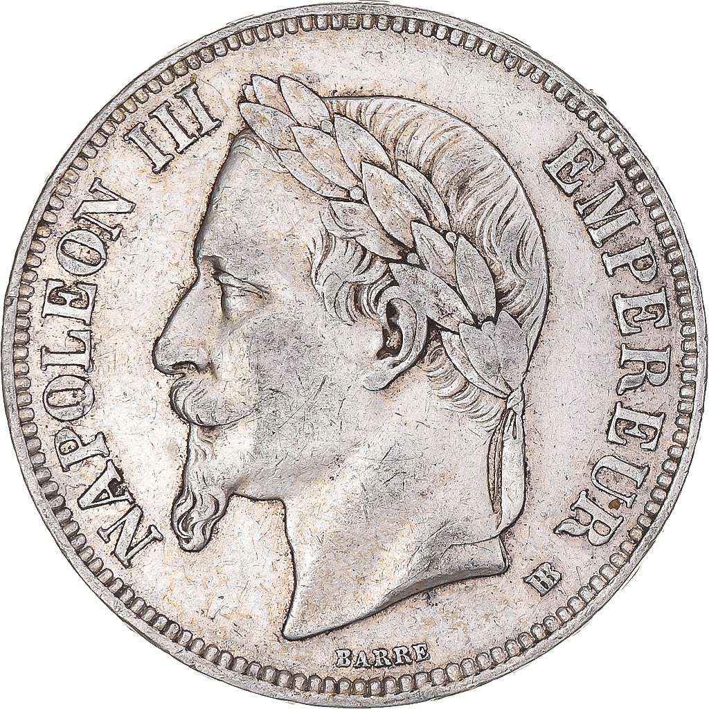Coin, France, Napoleon III, 5 Francs, 1868, Strasbourg, EF(40-45), Silver