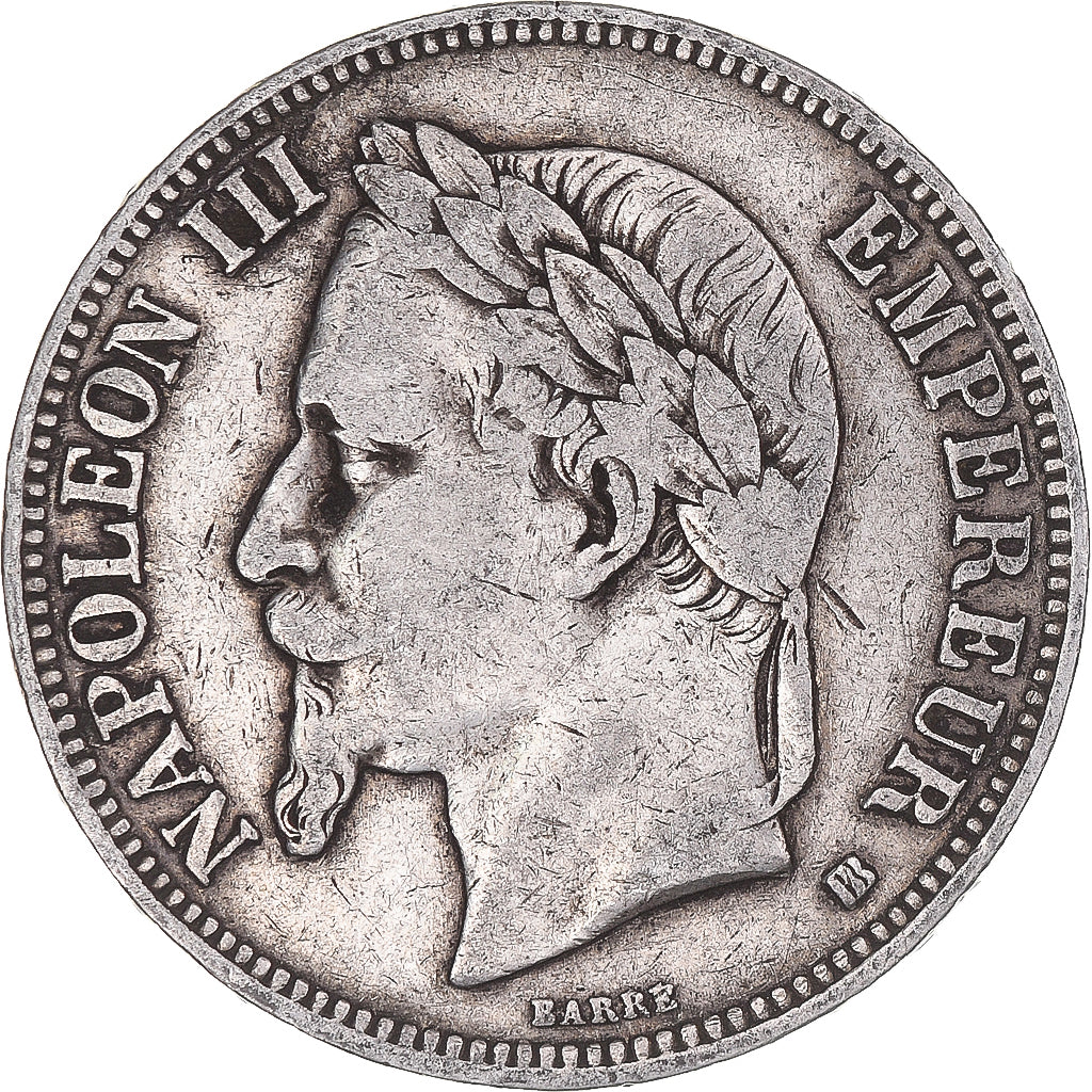 Coin, France, Napoléon III, 5 Francs, 1869, Strasbourg, VF(30-35), Silver
