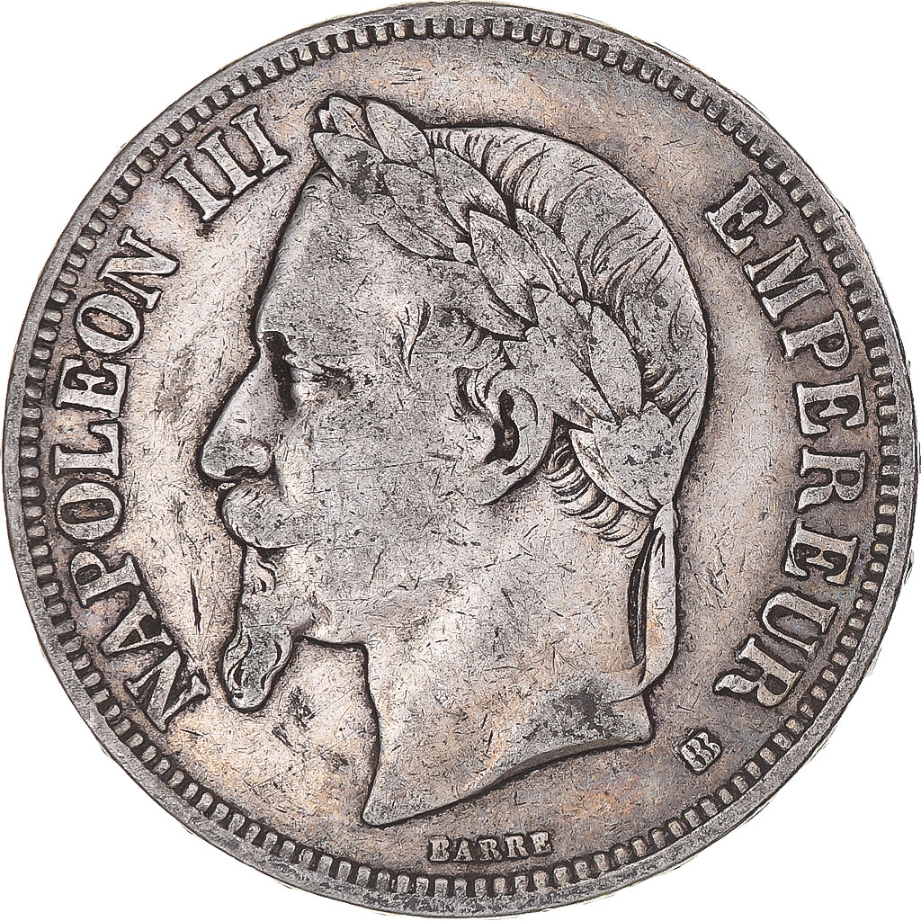 Coin, France, Napoléon III, 5 Francs, 1869, Strasbourg, VF(30-35), Silver