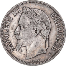 Coin, France, Napoléon III, 5 Francs, 1869, Strasbourg, VF(30-35), Silver