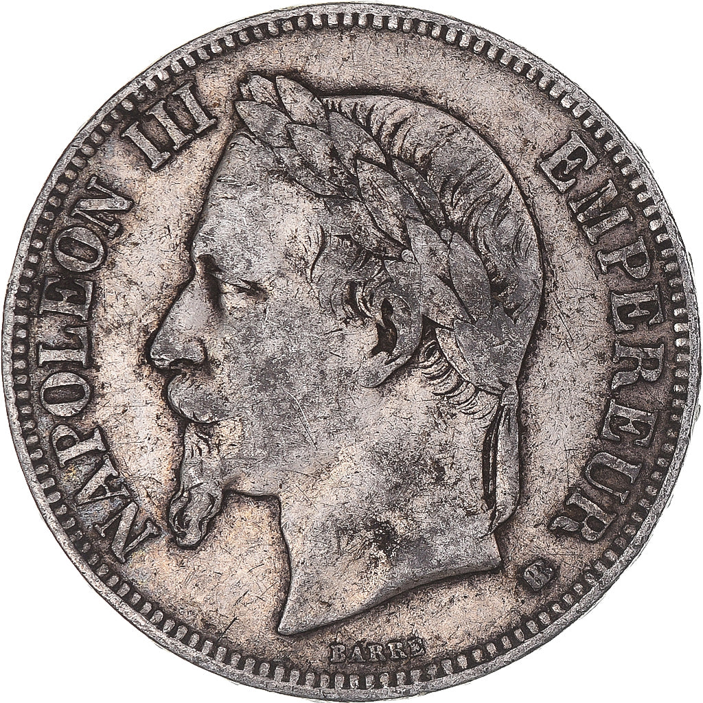 Coin, France, Napoléon III, 5 Francs, 1869, Strasbourg, VF(30-35), Silver