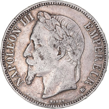 Coin, France, Napoléon III, 5 Francs, 1869, Strasbourg, VF(30-35), Silver