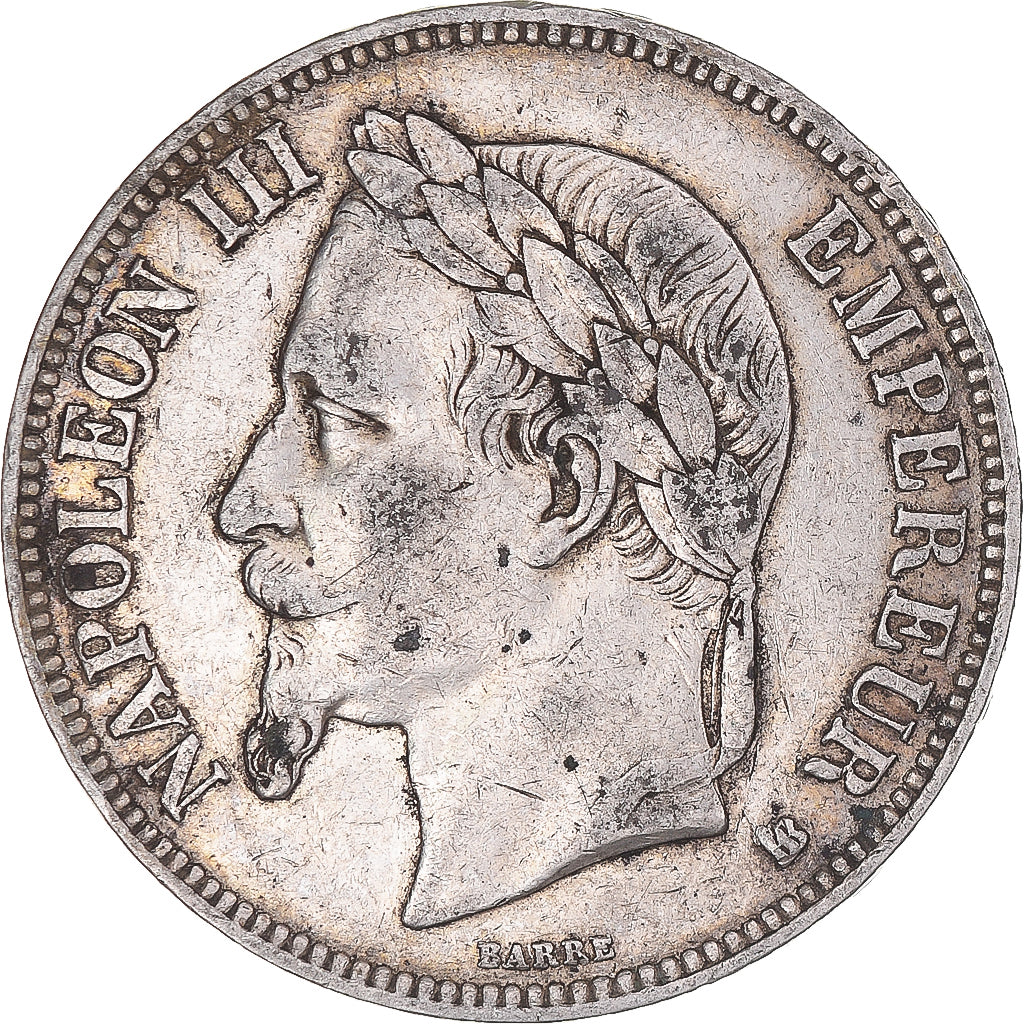 Coin, France, Napoléon III, 5 Francs, 1869, Strasbourg, EF(40-45), Silver