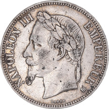 Coin, France, Napoléon III, 5 Francs, 1869, Strasbourg, EF(40-45), Silver
