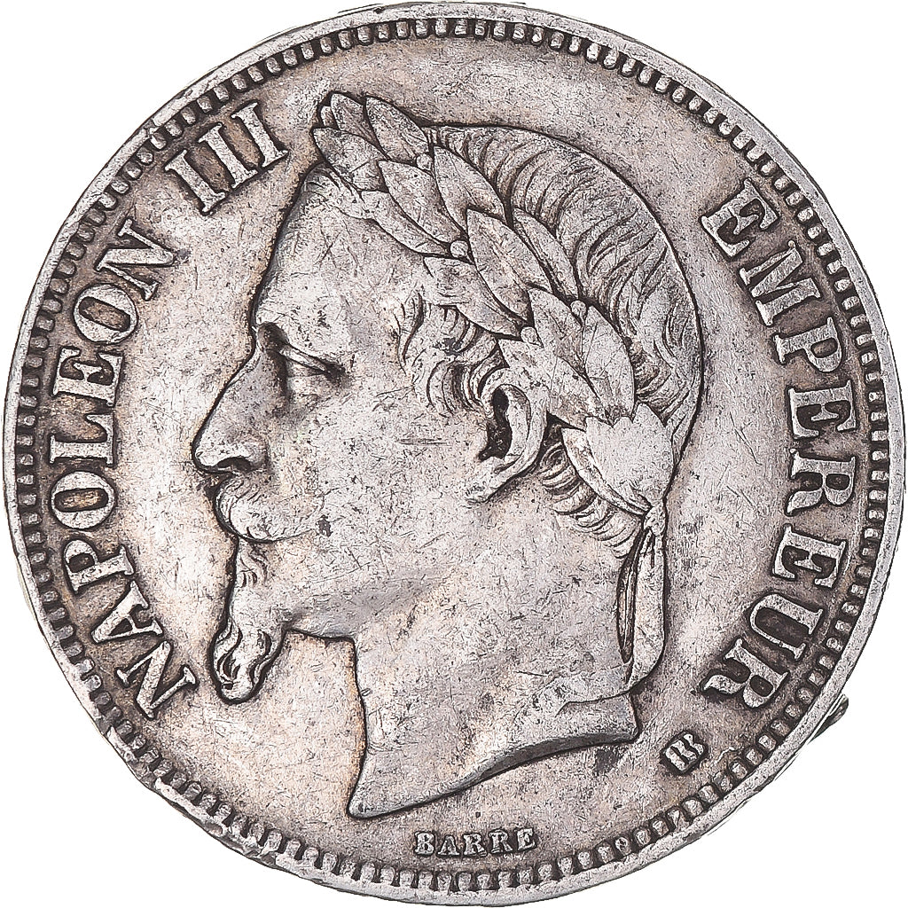Coin, France, Napoléon III, 5 Francs, 1869, Strasbourg, EF(40-45), Silver