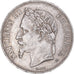 Moneta, Francja, Napoléon III, 5 Francs, 1870, Strasbourg, AU(50-53), Srebro