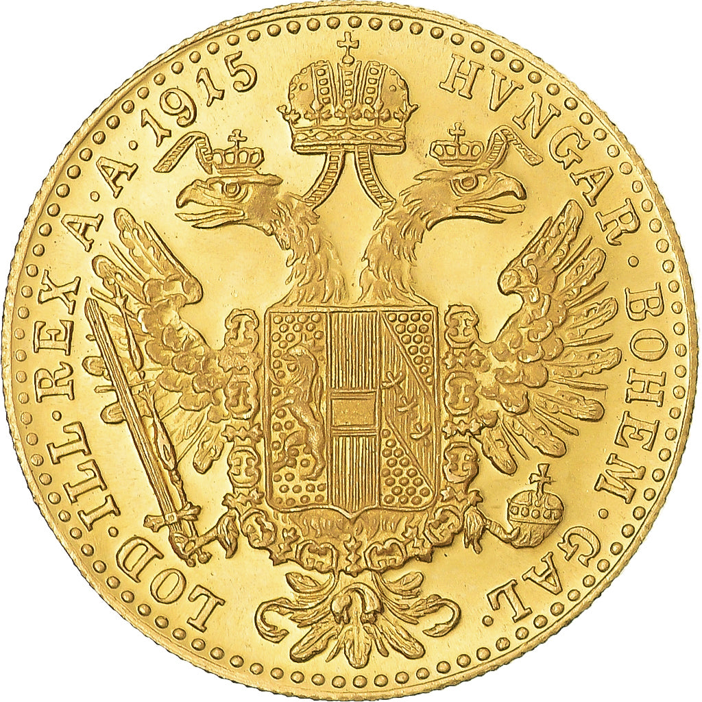 Coin, Austria, Franz Joseph I, Ducat, 1915, Restrike, MS(63), Gold, KM:2267