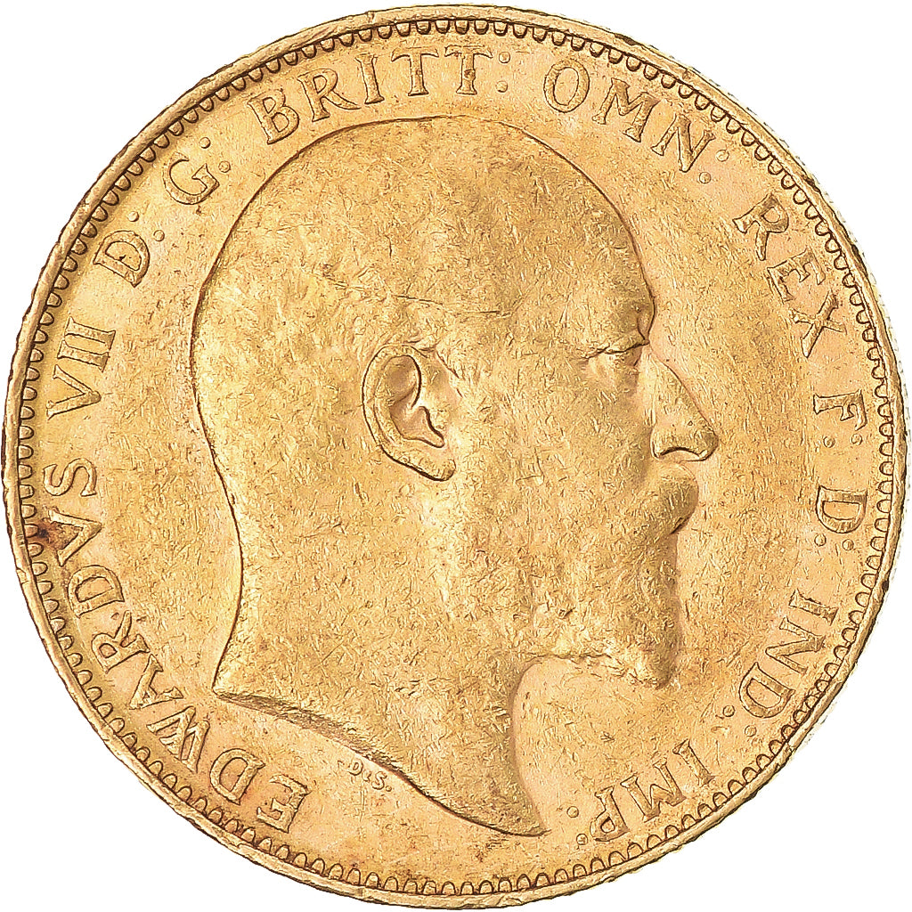 Coin, Australia, Edward VII, Sovereign, 1903, Perth, AU(50-53), Gold, KM:15