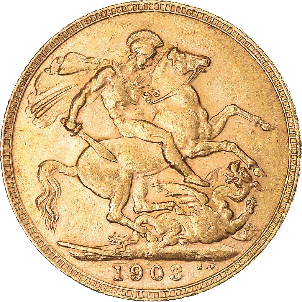 Moneta, Australia, Edward VII, Sovereign, 1903, Perth, BB+, Oro, KM:15