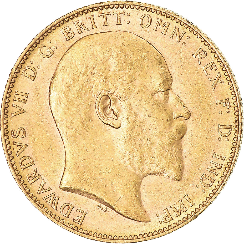 Coin, Australia, Edward VII, Sovereign, 1904, Perth, AU(55-58), Gold, KM:15