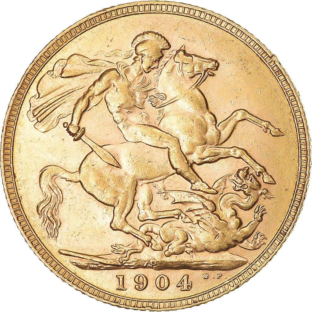 Coin, Australia, Edward VII, Sovereign, 1904, Perth, AU(55-58), Gold, KM:15