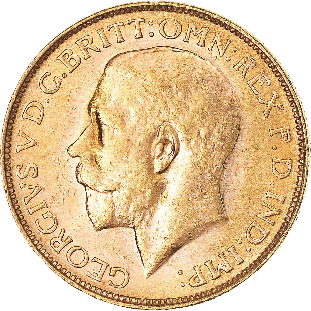 Coin, Australia, George V, Sovereign, 1913, Perth, MS(60-62), Gold, KM:29