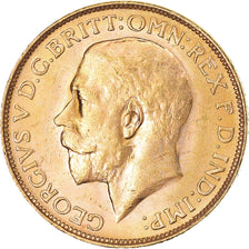 Coin, Australia, George V, Sovereign, 1913, Perth, MS(60-62), Gold, KM:29
