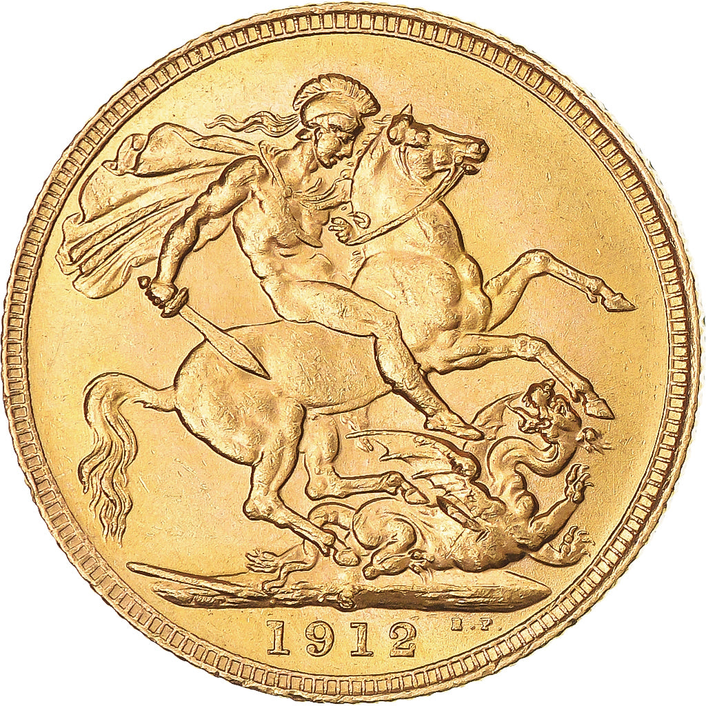 Coin, Australia, George V, Sovereign, 1912, Sydney, MS(60-62), Gold, KM:29