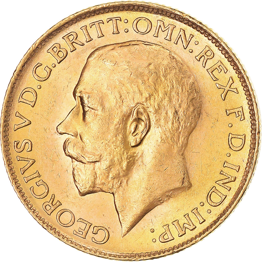 Coin, Australia, George V, Sovereign, 1915, Sydney, MS(63), Gold, KM:29